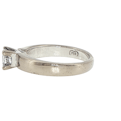 18ct White Gold Princess Cut Diamond Solitaire Ring with Valuation - Mega Cash Sydney