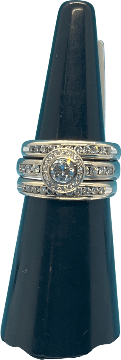 18ct white gold ring set - Mega Cash Sydney
