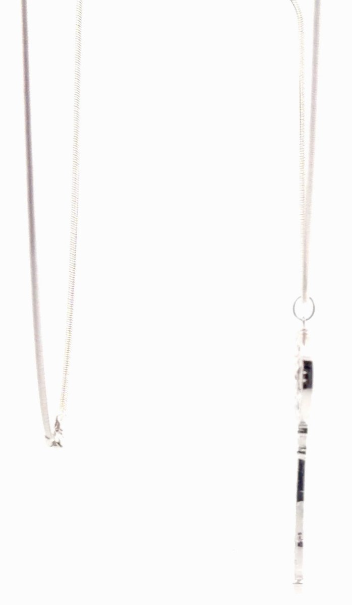 18ct White Gold Rope Necklace and Diamond Key Pendant - Mega Cash Sydney