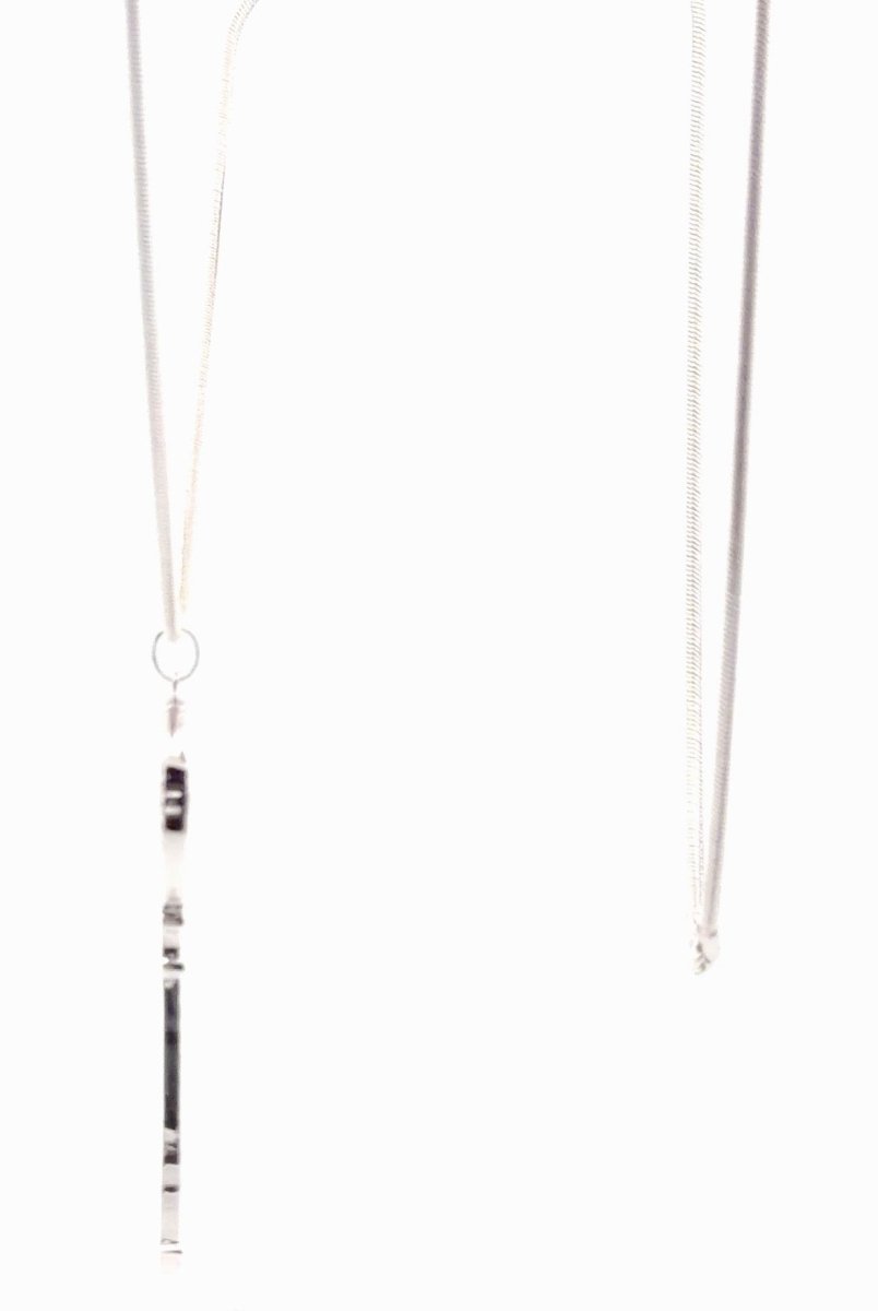 18ct White Gold Rope Necklace and Diamond Key Pendant - Mega Cash Sydney