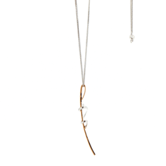 18ct White Gold Sculptural Two-Tone Diamond Pendant Necklace - Mega Cash Sydney