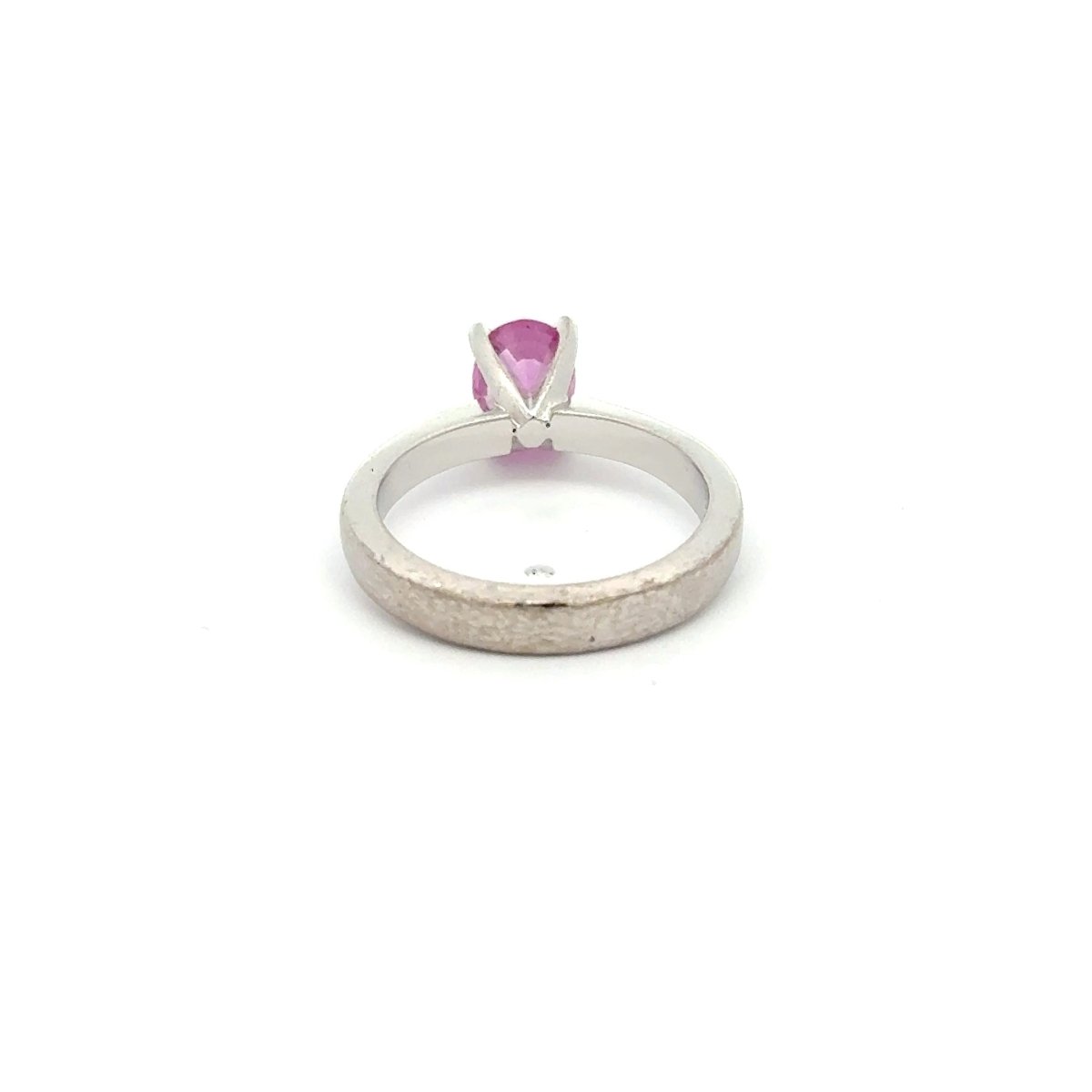18ct White Gold Vivid Pink Sapphire Solitaire Ring - Mega Cash Sydney