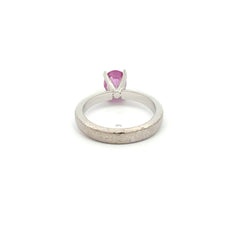 18ct White Gold Vivid Pink Sapphire Solitaire Ring - Mega Cash Sydney