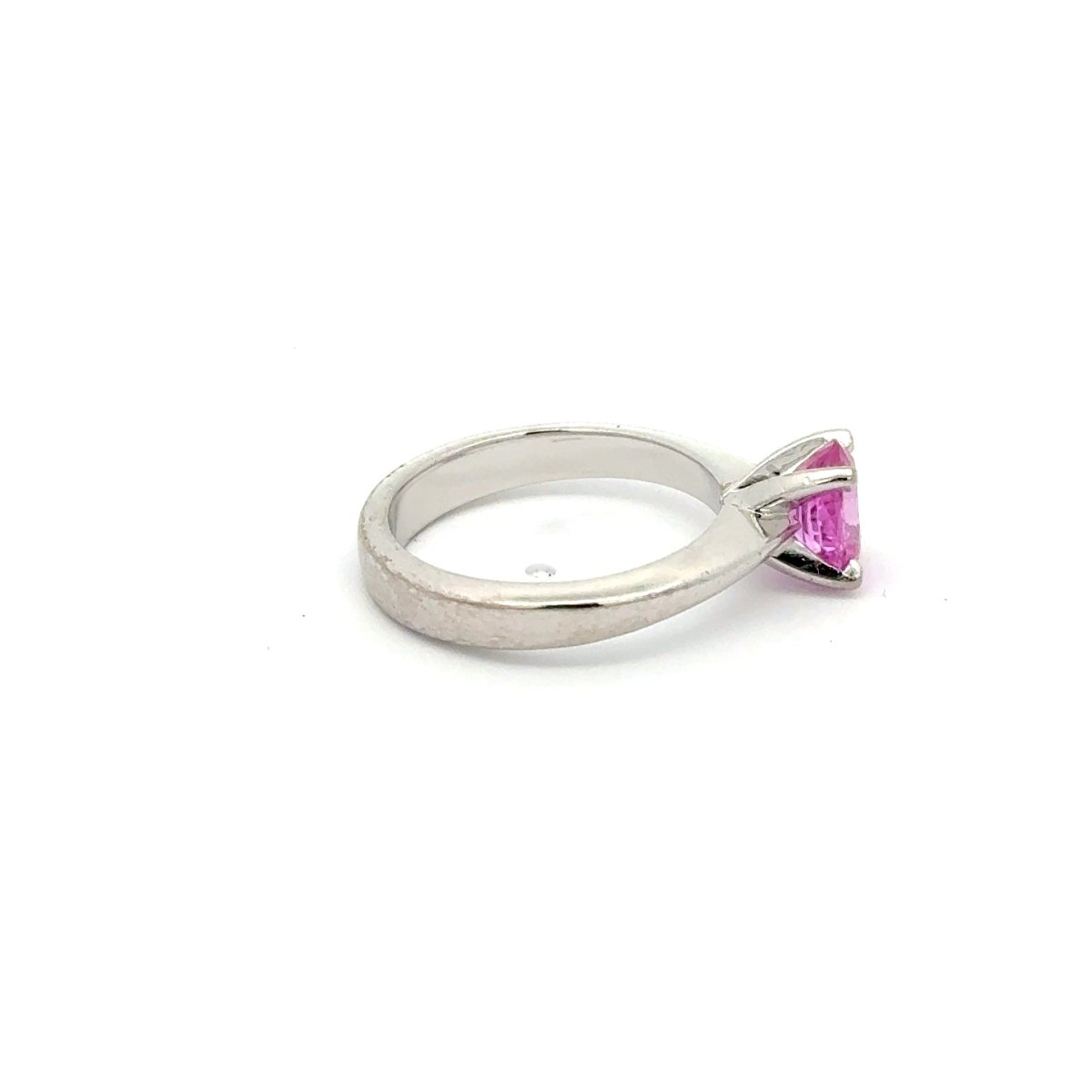 18ct White Gold Vivid Pink Sapphire Solitaire Ring - Mega Cash Sydney
