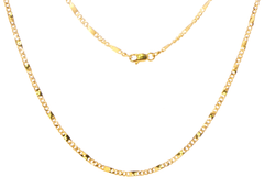 18ct Yellow Gold Alternating Fancy Link Chain Necklace - Mega Cash Sydney