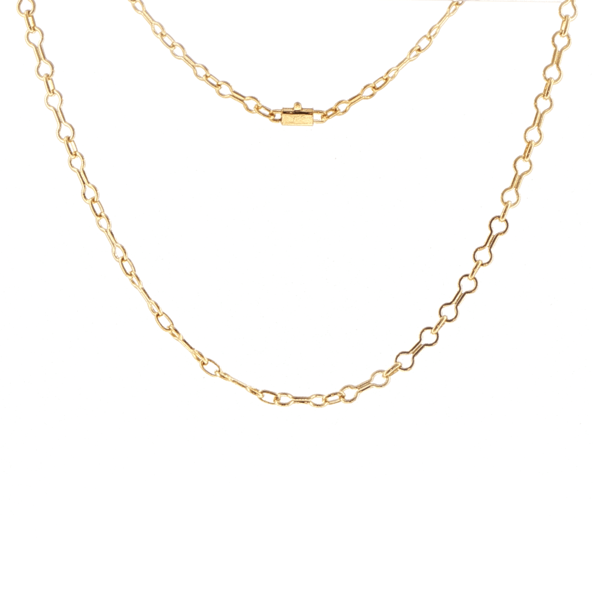 18ct Yellow Gold Alternating Link Chain Necklace - Mega Cash Sydney