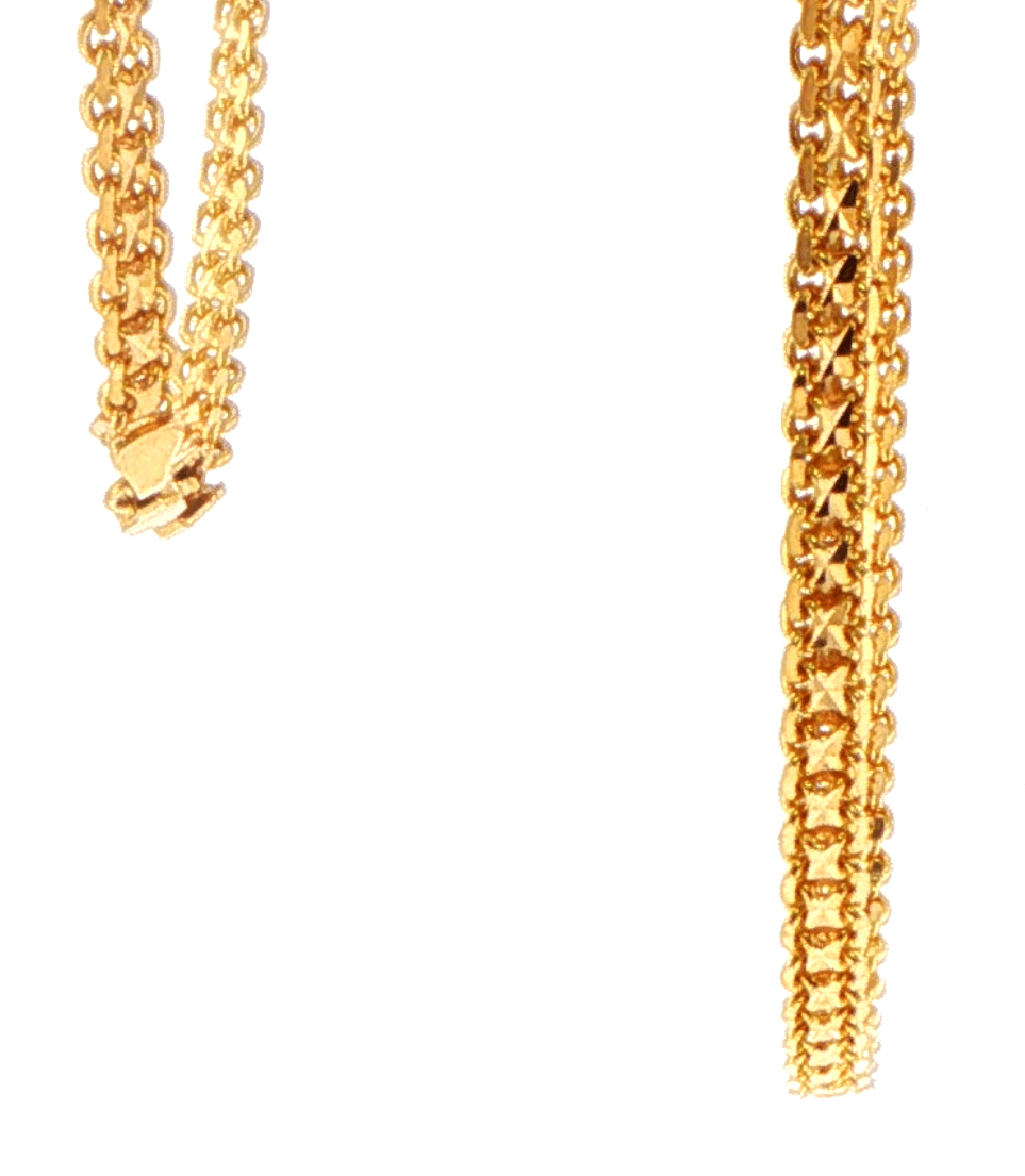 18ct Yellow Gold Byzantine Interlocking Chain Necklace - Mega Cash Sydney