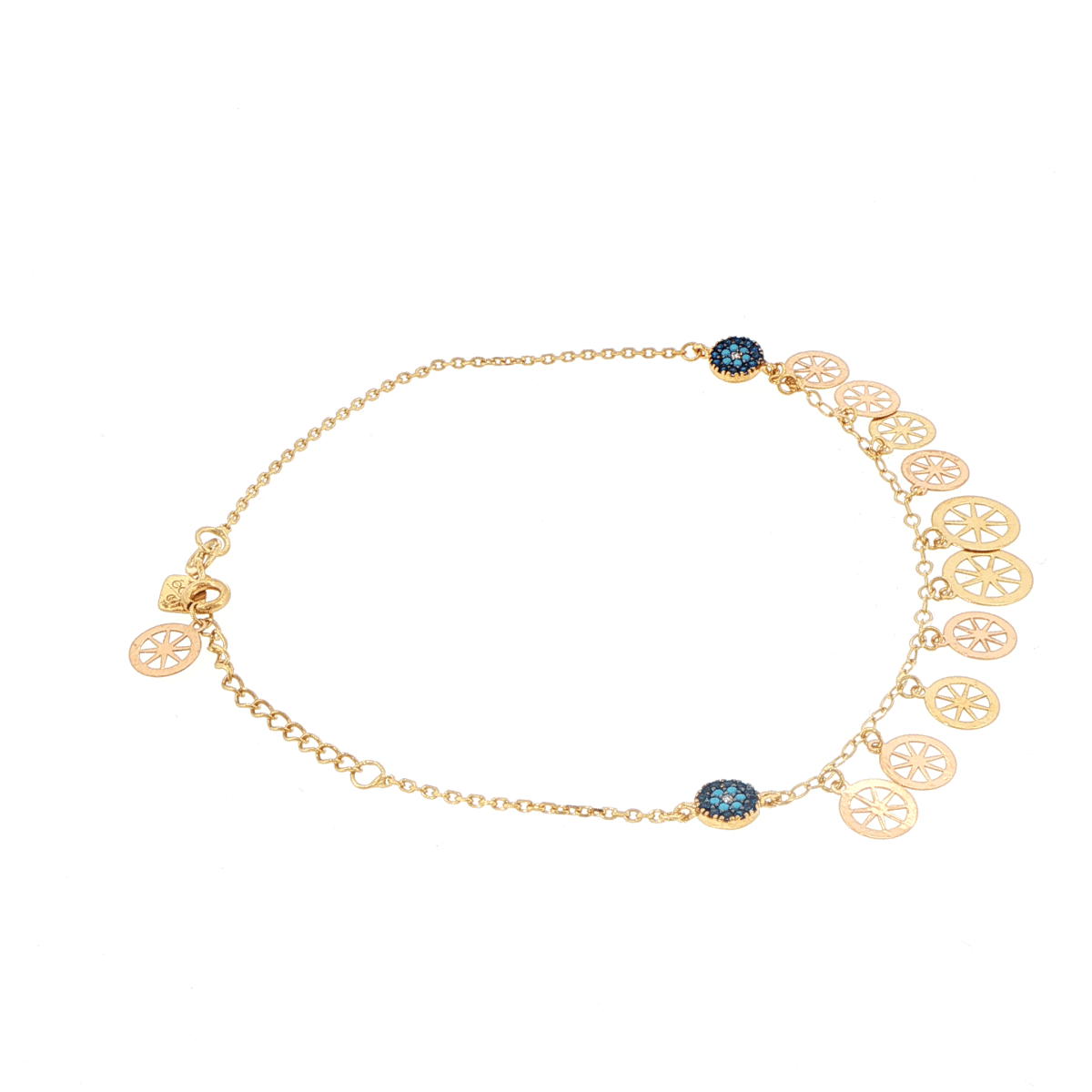 18ct Yellow Gold Charm Bracelet/Anklet - Mega Cash Sydney