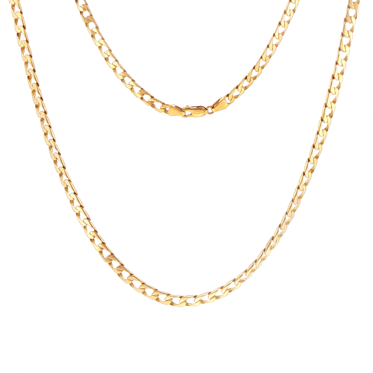 18ct Yellow Gold Classic Flat Curb Link Chain Necklace - Mega Cash Sydney