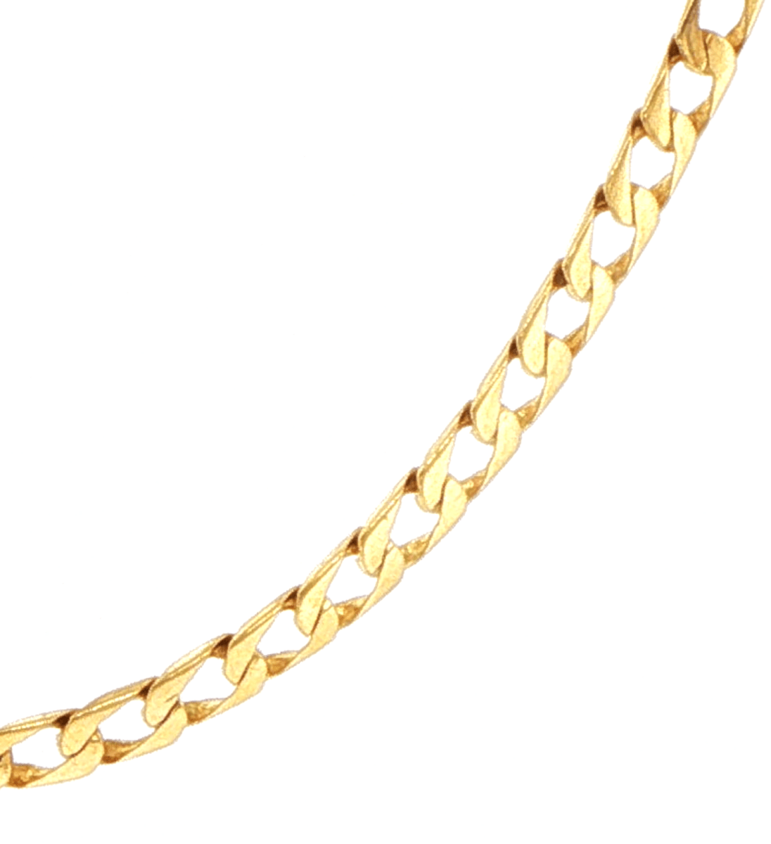 18ct Yellow Gold Classic Flat Curb Link Chain Necklace - Mega Cash Sydney