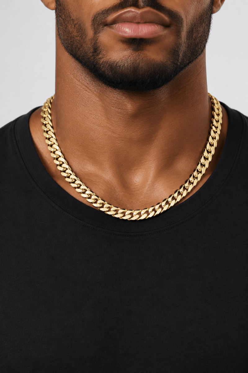 18ct Yellow Gold Classic Monaco Cuban Link Chain Necklace - Mega Cash Sydney
