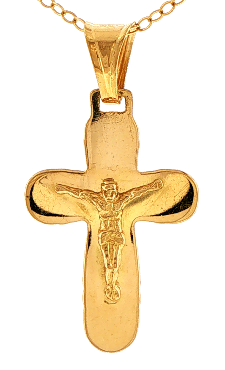 18ct Yellow Gold Crucifix Pendant - Mega Cash Sydney