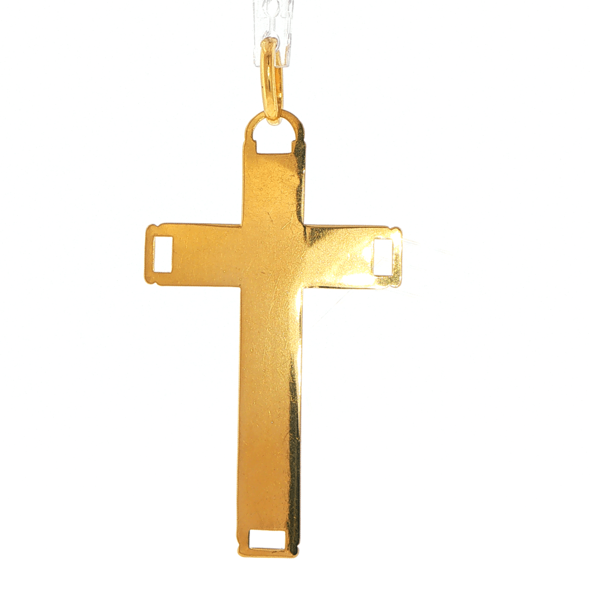 18ct Yellow Gold Crucifix Pendant with Open Border Design - Mega Cash Sydney