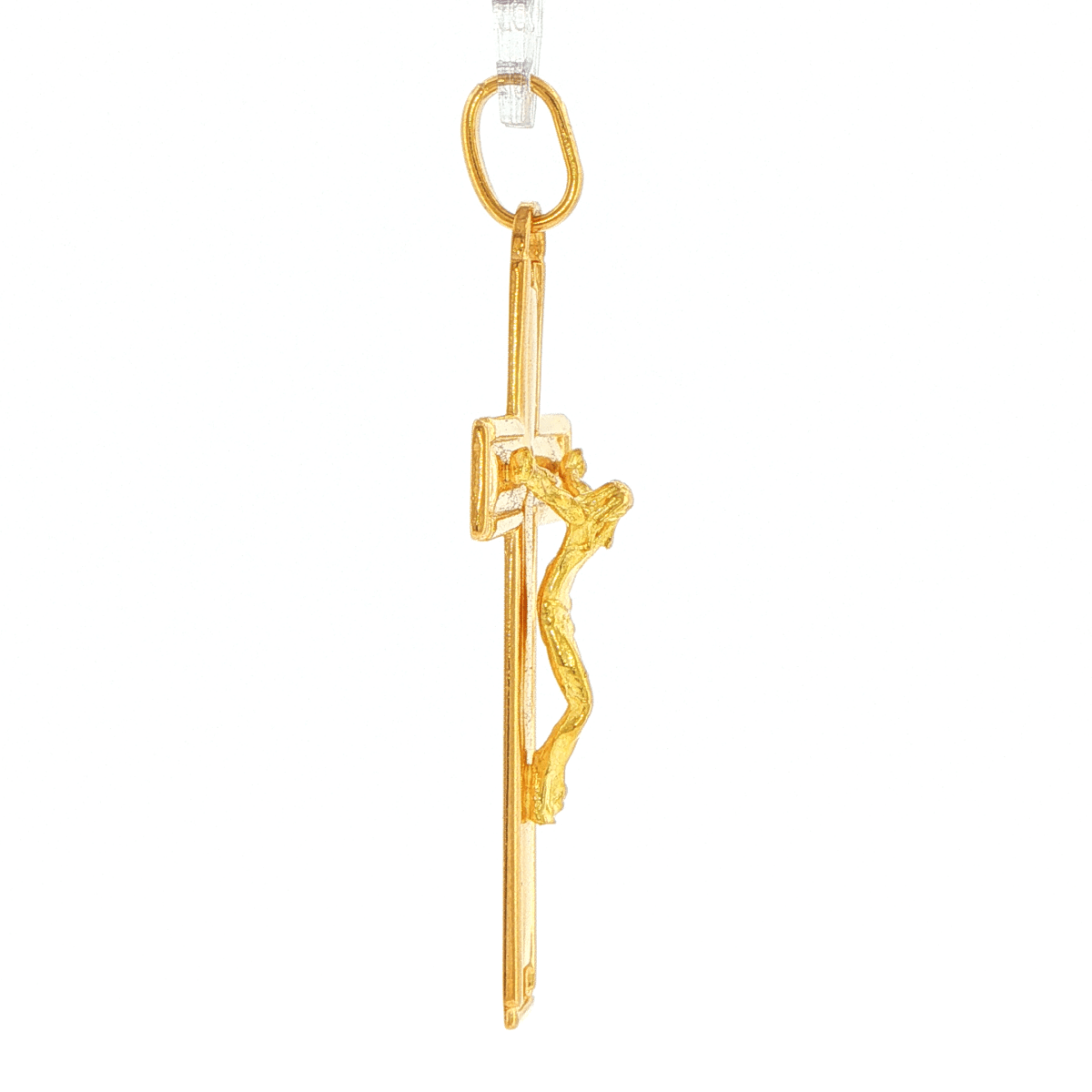 18ct Yellow Gold Crucifix Pendant with Open Border Design - Mega Cash Sydney