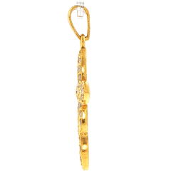 18ct Yellow Gold Cubic Zirconia Infinity Loop Cross Pendant - Mega Cash Sydney