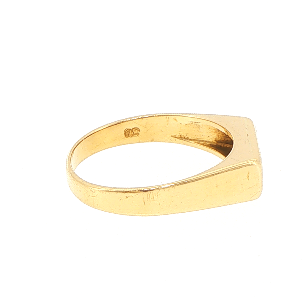 18ct Yellow Gold Diamond Accent Signet Ring - Mega Cash Sydney