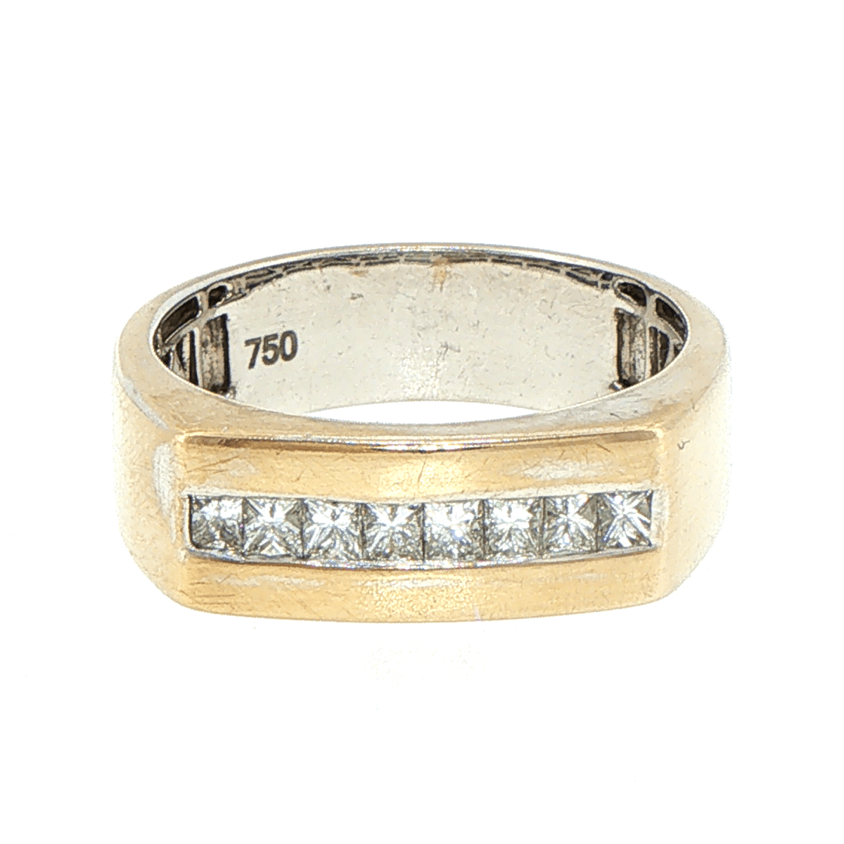 18ct Yellow Gold Diamond Channel Set Band Ring - Mega Cash Sydney