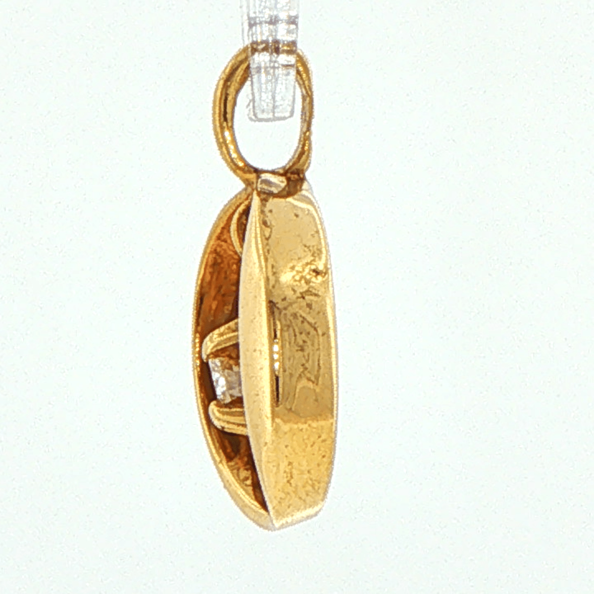 18ct Yellow Gold Diamond Circle Pendant - Mega Cash Sydney