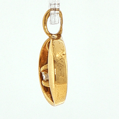 18ct Yellow Gold Diamond Circle Pendant - Mega Cash Sydney
