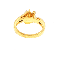 18ct Yellow Gold Diamond Cluster Bypass Ring - Mega Cash Sydney