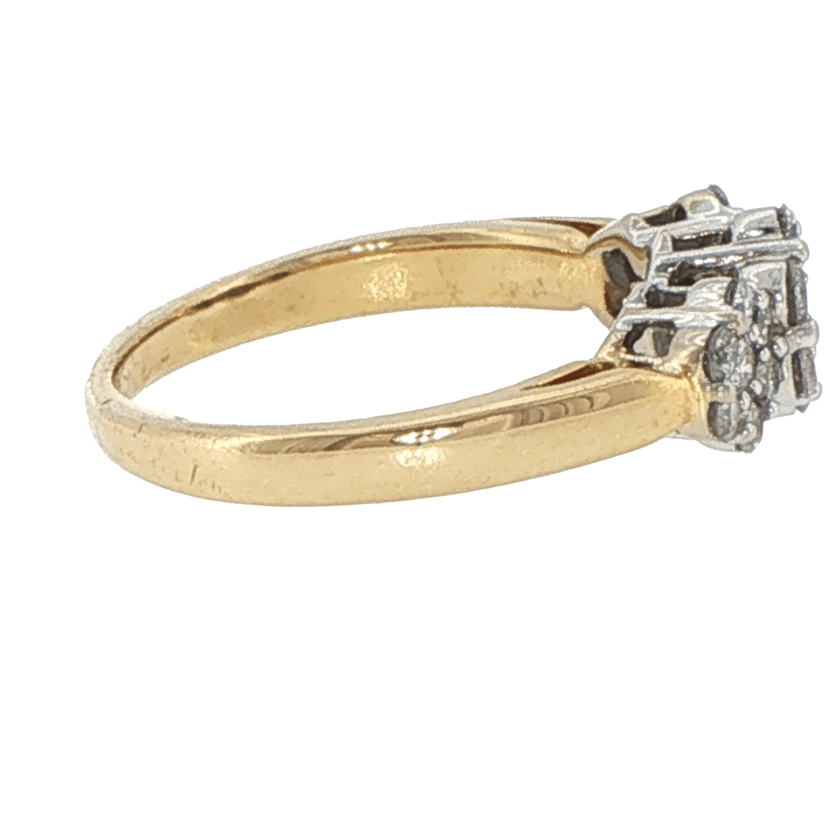 18ct Yellow Gold Diamond Cluster Multistone Ring - Mega Cash Sydney