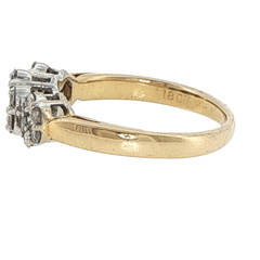 18ct Yellow Gold Diamond Cluster Multistone Ring - Mega Cash Sydney