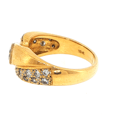 18ct Yellow Gold Diamond Crossover Cocktail Ring with Valuation - Mega Cash Sydney