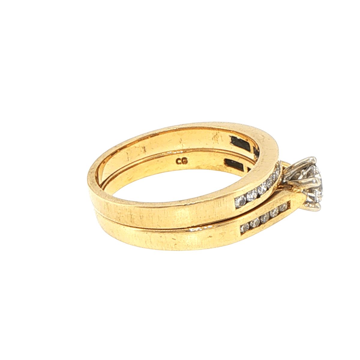 18ct Yellow Gold Diamond Engagement Ring Set - Mega Cash Sydney