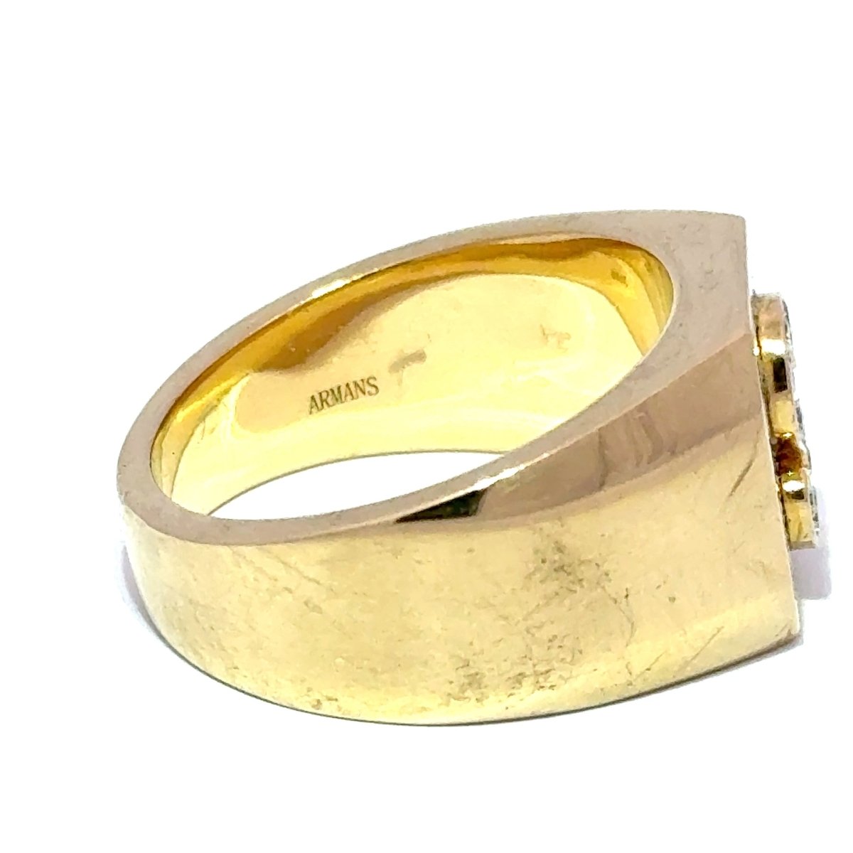 18ct Yellow Gold Diamond Initial 'S' Signet Ring - Mega Cash Sydney
