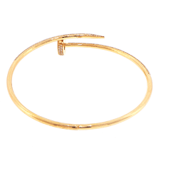 18ct Yellow Gold Diamond Pavé Nail Wrap Bangle with Valuation - Mega Cash Sydney