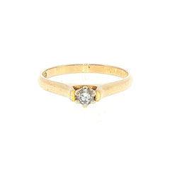 18ct Yellow Gold Diamond Solitaire Ring - Mega Cash Sydney