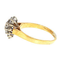 18ct Yellow Gold Diamond Starburst Cluster Ring - Mega Cash Sydney