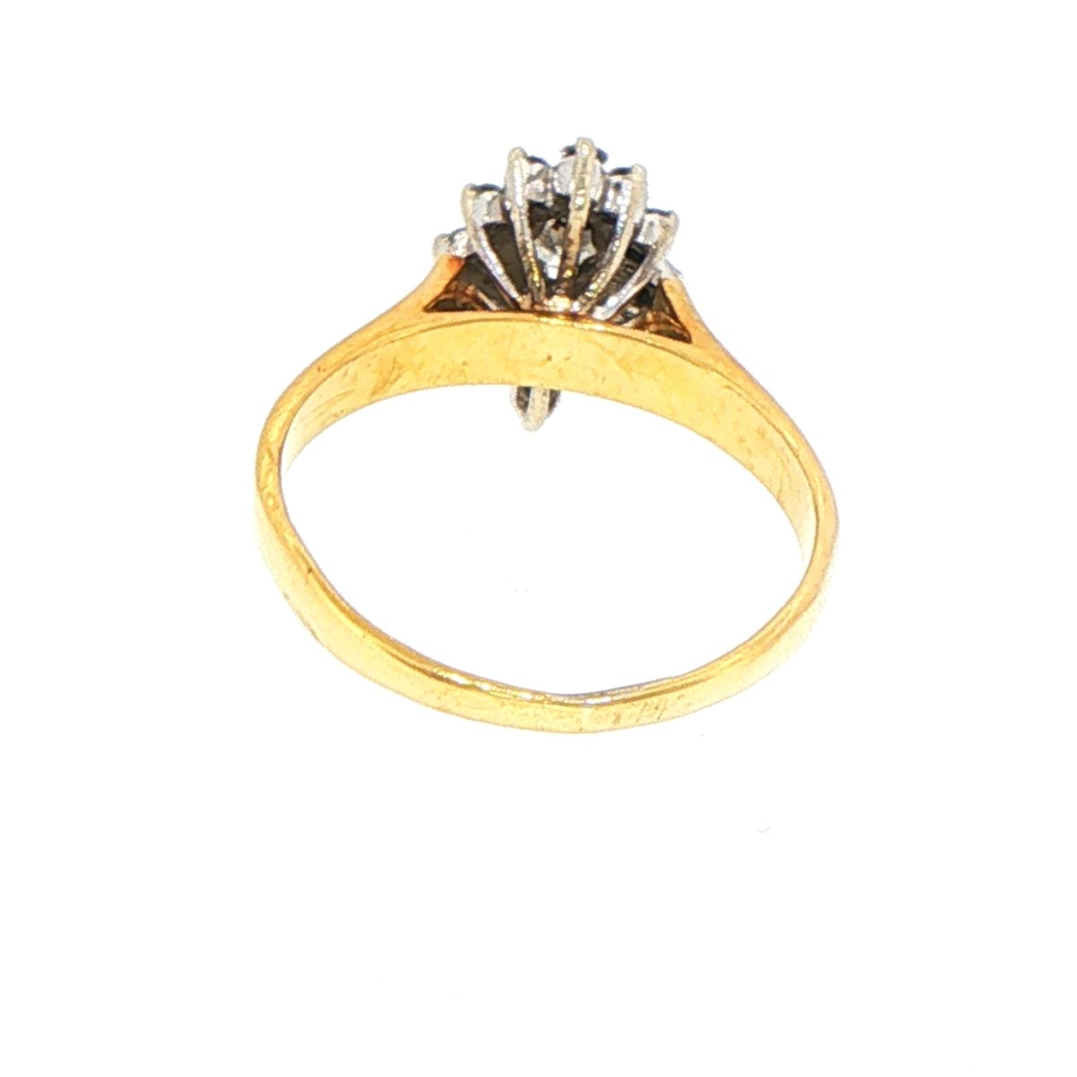 18ct Yellow Gold Diamond Starburst Cluster Ring - Mega Cash Sydney