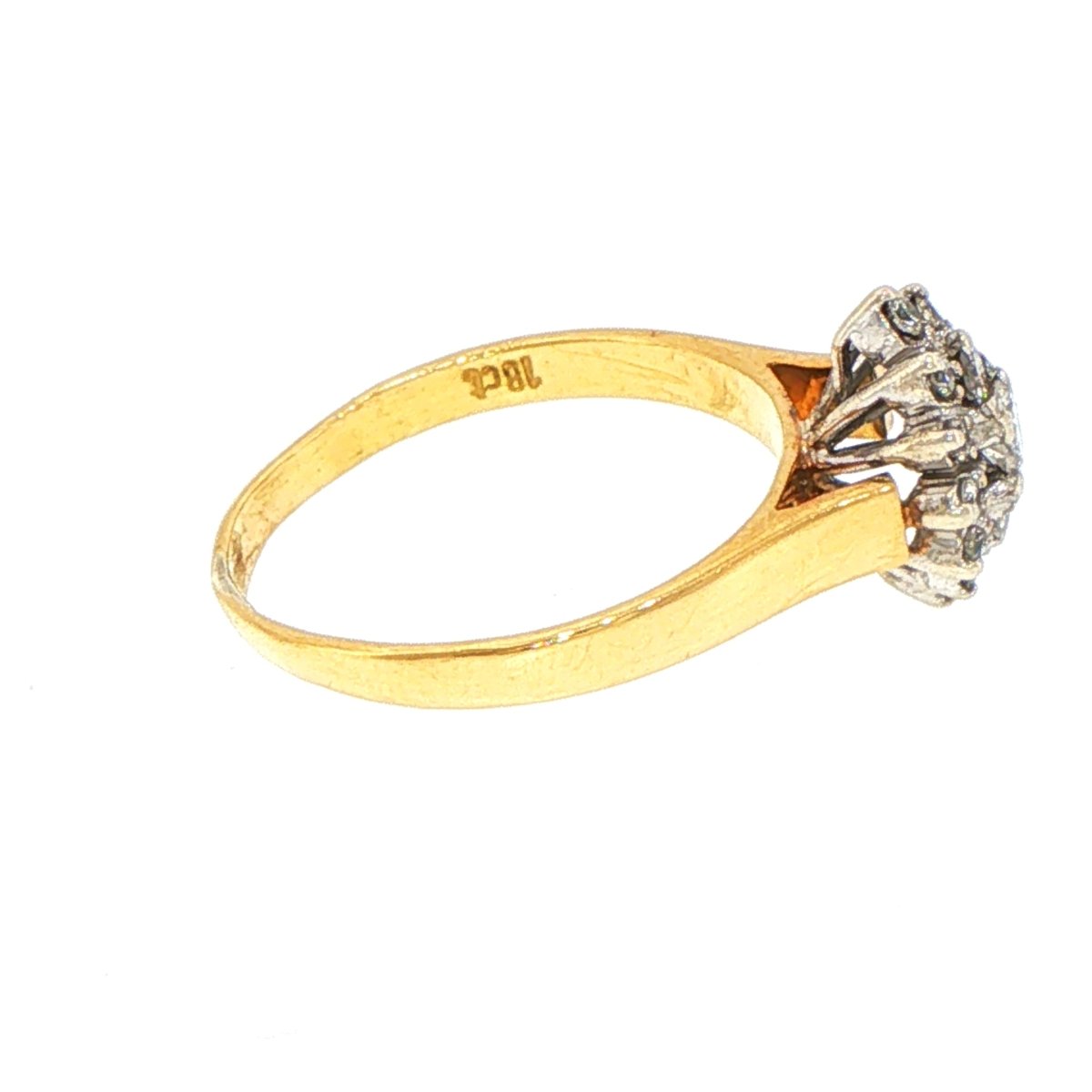 18ct Yellow Gold Diamond Starburst Cluster Ring - Mega Cash Sydney