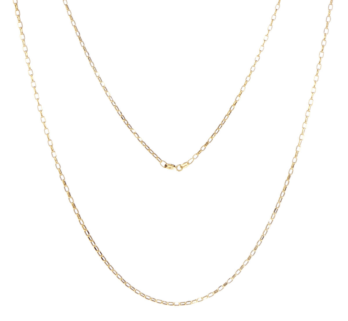 18ct Yellow Gold Elongated Link Chain Necklace - Mega Cash Sydney
