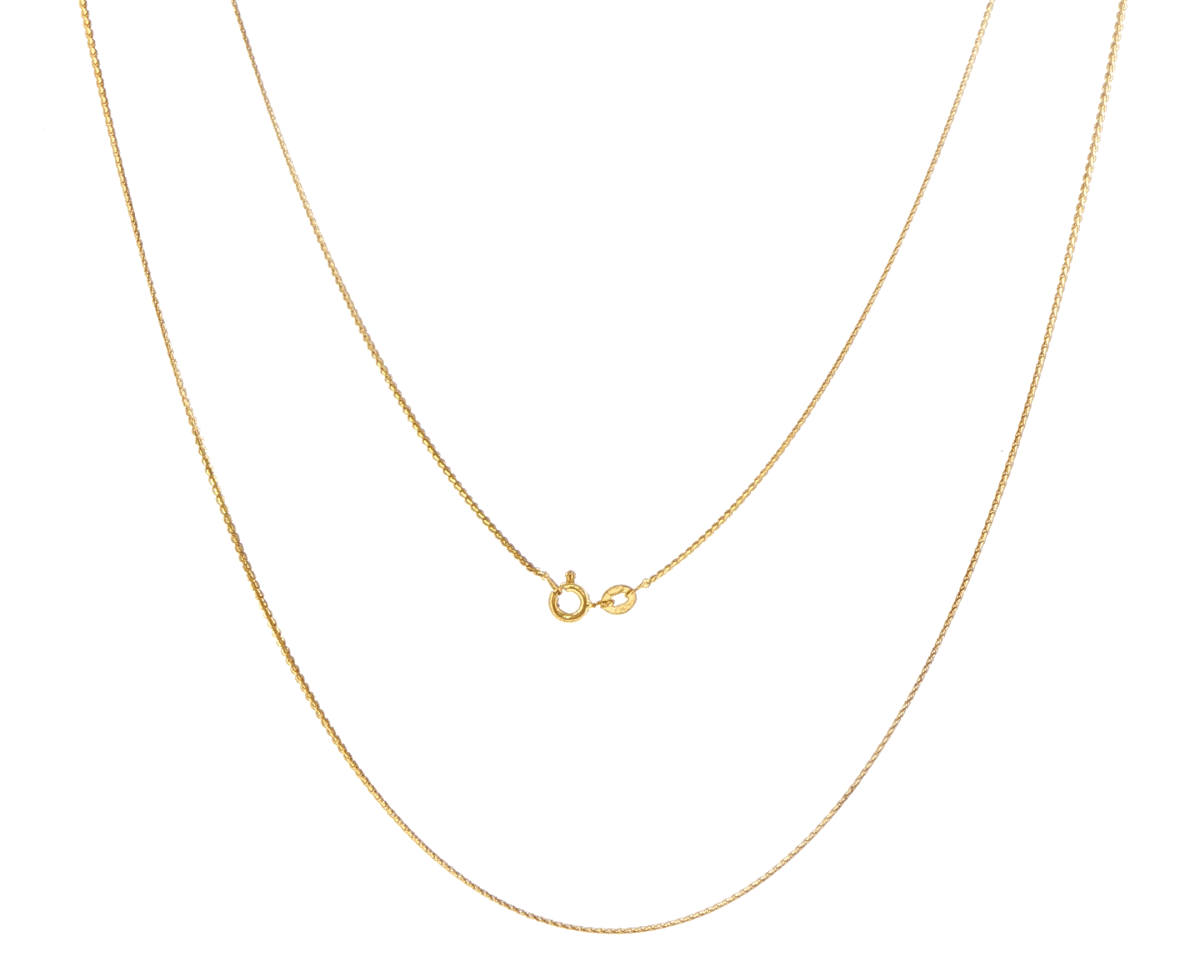 18ct Yellow Gold Fine Chain Necklace with Spring Ring Clasp - Mega Cash Sydney