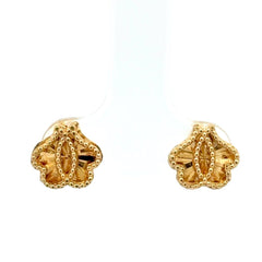 18ct Yellow Gold Floral Stud Earrings - Mega Cash Sydney