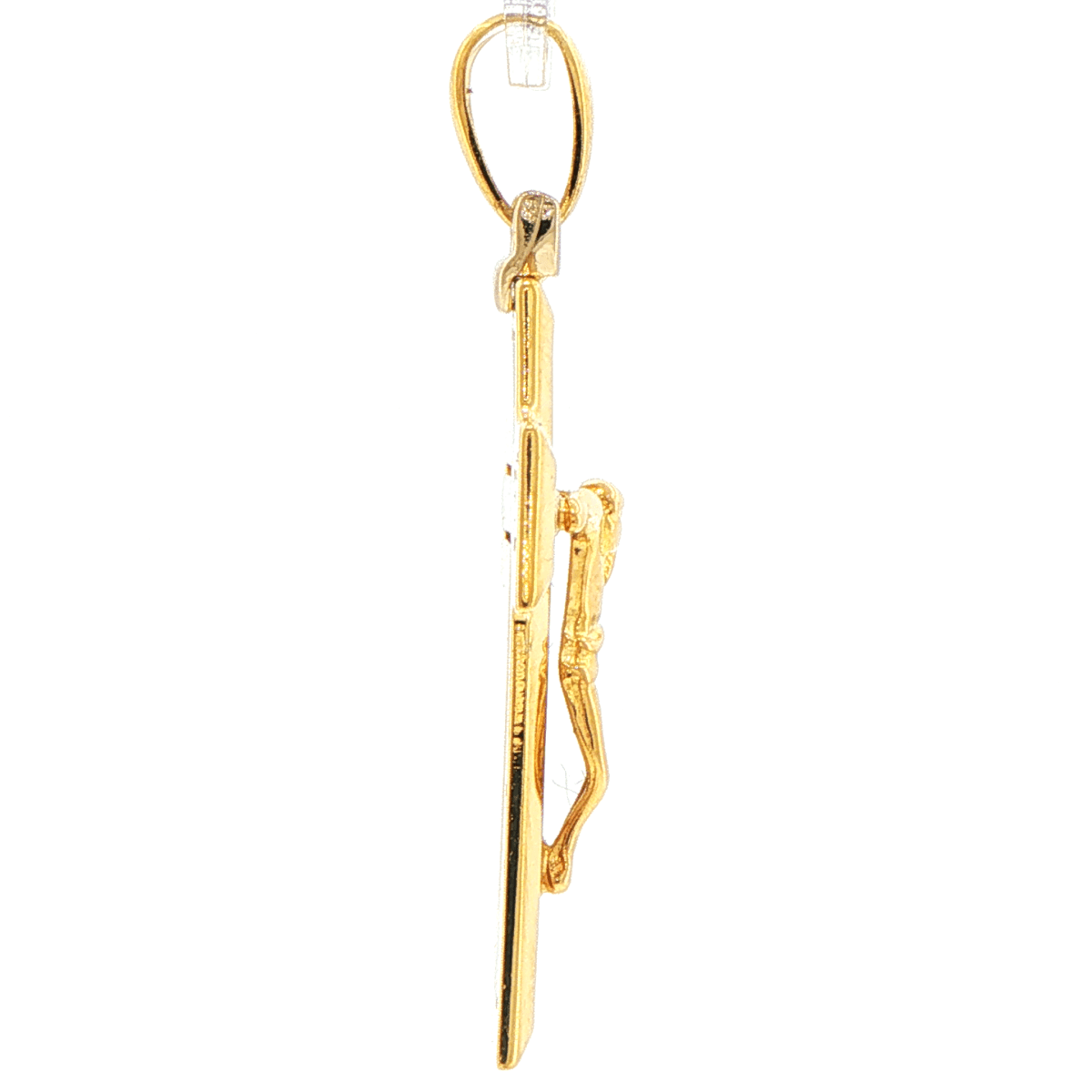 18ct Yellow Gold Layered Two-Tone Crucifix Pendant - Mega Cash Sydney