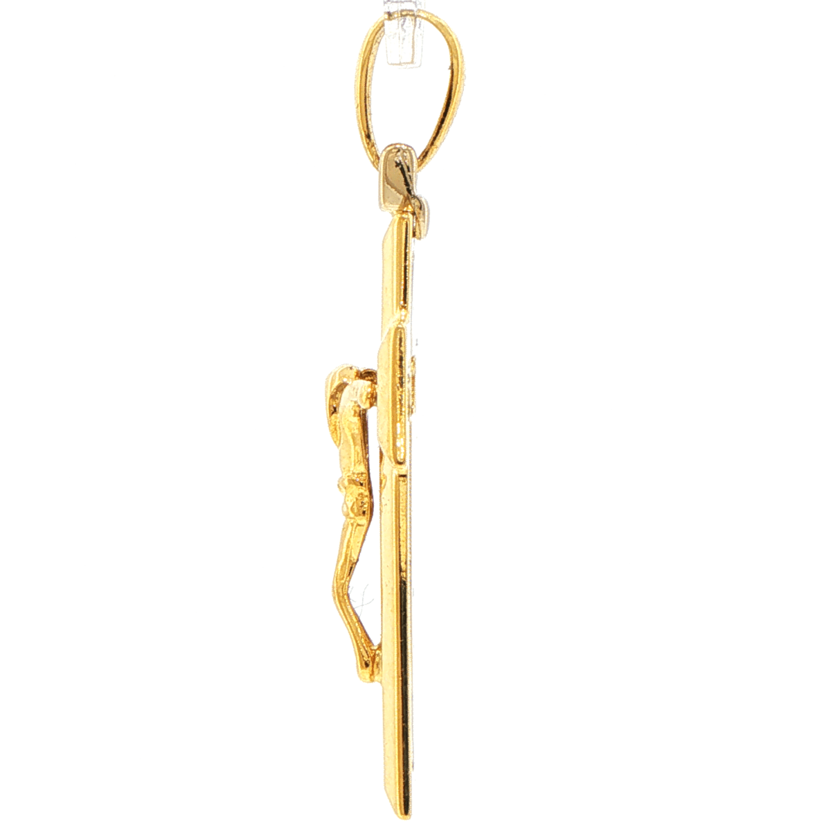 18ct Yellow Gold Layered Two-Tone Crucifix Pendant - Mega Cash Sydney