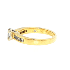 18ct Yellow Gold Princess Cut Diamond Ring with Channel Accents - Mega Cash Sydney