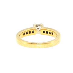 18ct Yellow Gold Princess Cut Diamond Ring with Channel Accents - Mega Cash Sydney