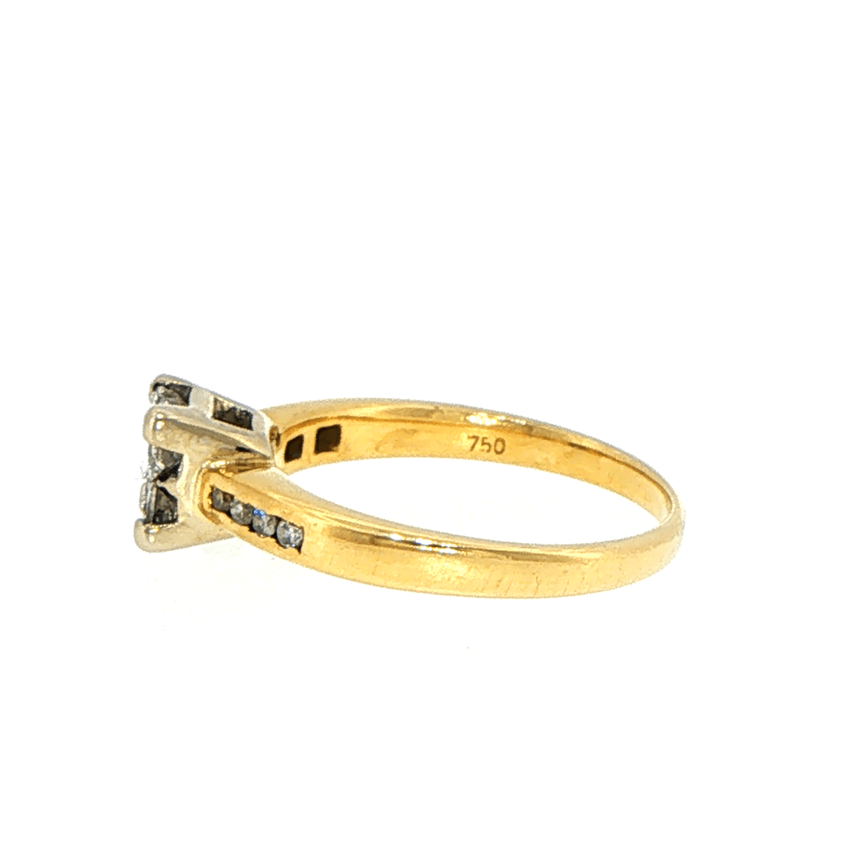 18ct Yellow Gold Quad Diamond Multistone Ring - Mega Cash Sydney