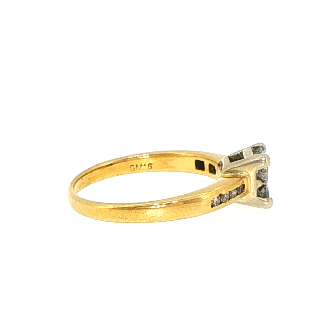 18ct Yellow Gold Quad Diamond Multistone Ring - Mega Cash Sydney