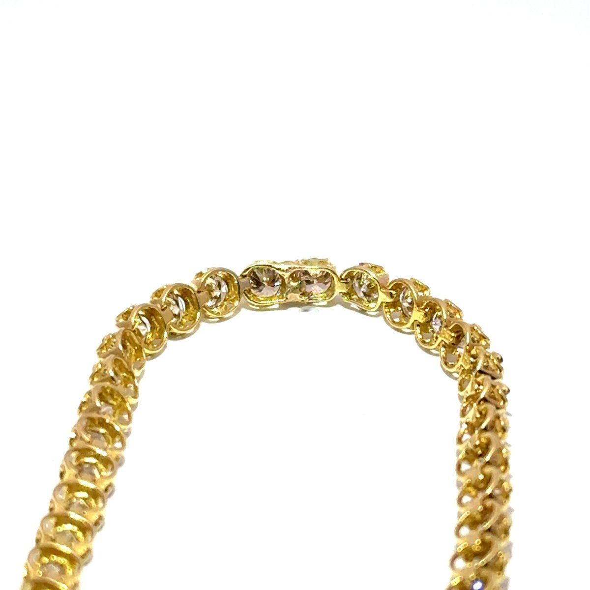 18ct Yellow Gold Round Diamond Tennis Bracelet - Mega Cash Sydney