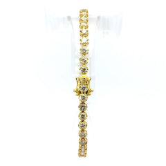 18ct Yellow Gold Round Diamond Tennis Bracelet - Mega Cash Sydney