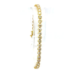 18ct Yellow Gold Round Diamond Tennis Bracelet - Mega Cash Sydney