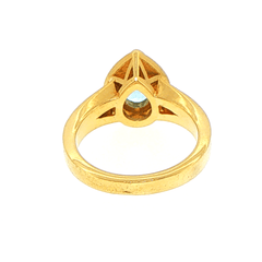 18ct Yellow Gold Split-Shank Diamond Halo Ring - Mega Cash Sydney