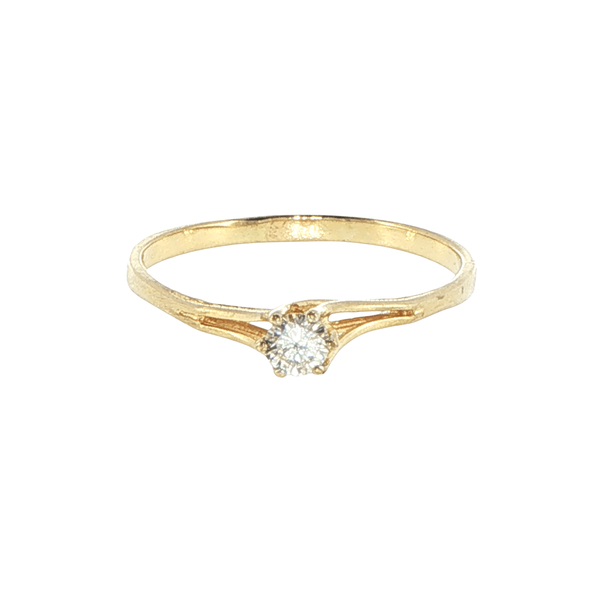 18ct Yellow Gold Split Shank Diamond Solitaire Ring - Mega Cash Sydney