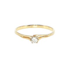 18ct Yellow Gold Split Shank Diamond Solitaire Ring - Mega Cash Sydney