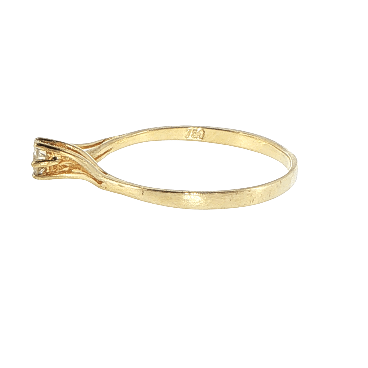 18ct Yellow Gold Split Shank Diamond Solitaire Ring - Mega Cash Sydney